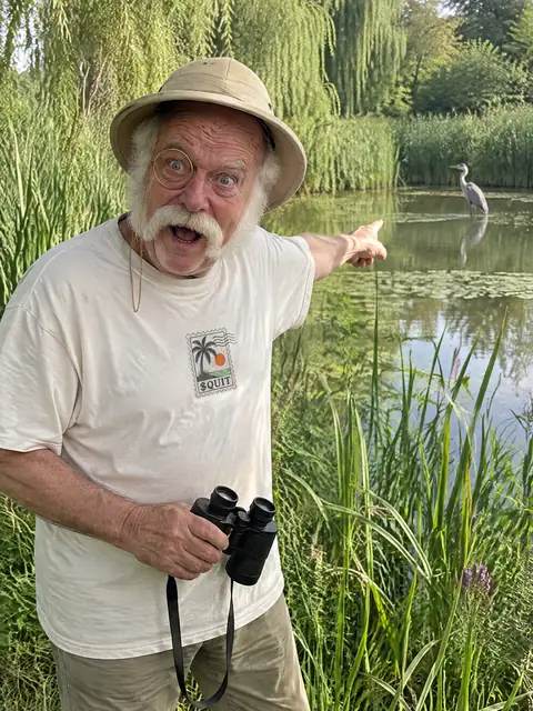 Professor Nigel wearing H11 Having a Great Time Tee.